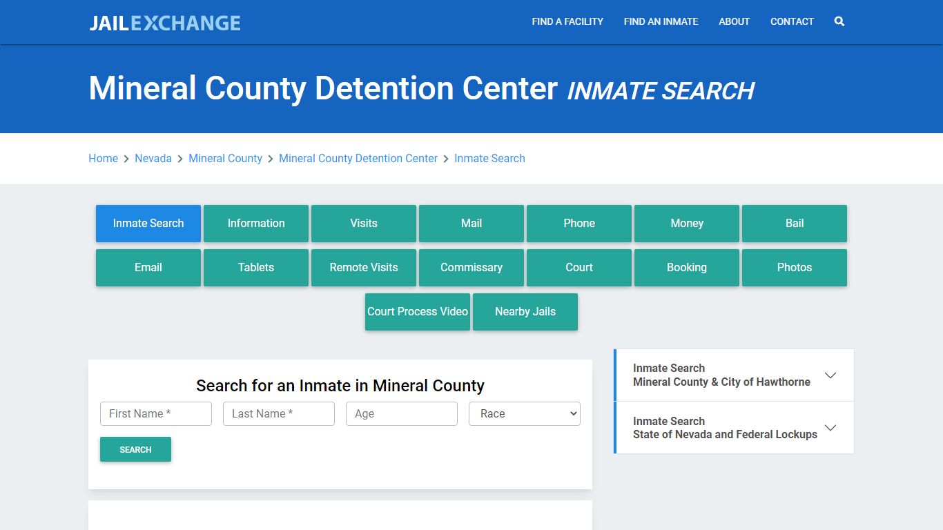 Mineral County Detention Center Inmate Search - Jail Exchange